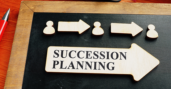 Succession planning arrows, image accompanies information helping readers understand succession planning.