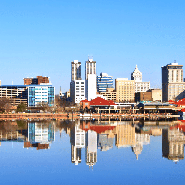 This is a view of Peoria from the East Peoria side of the river. David Mills has a new East Peoria location! 
